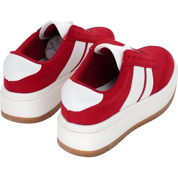 Madden Girl Navida Platform Low-Top Sneakers Red/White Women's US 6.5M - Picture 3 of 6